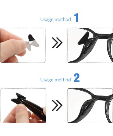 20 Pairs 2.5mm Butterfly Shape Silicone Glasses Nasal Pads - Soft Slipproof Adhesive for Comfort (Black) - Buy Online on GoSupps.com