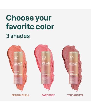 ATTITUDE Oceanly Tinted Lip Balm with SPF 30 EWG Verified Plastic-Free Broad Spectrum UVA/UVB Protection with Zinc Oxide Vegan Unscented Terracotta 0.3 Ounce - Buy Online on GoSupps.com