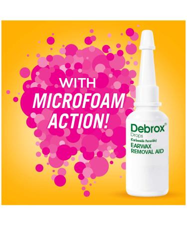 Debrox Earwax Removal Drops 0.5 fl oz - Gentle Microfoam Cleansing Action - Buy Online on GoSupps.com