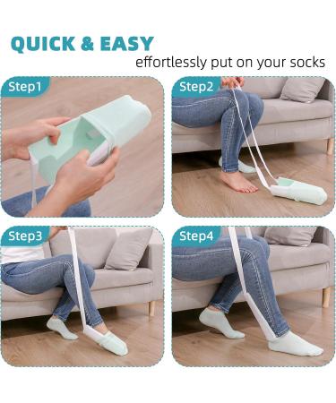 2-Pack Sock & Stocking Assistants | Ideal for Hip Surgery Recovery | Perfect for Seniors & Pregnant Women - Buy Online on GoSupps.com