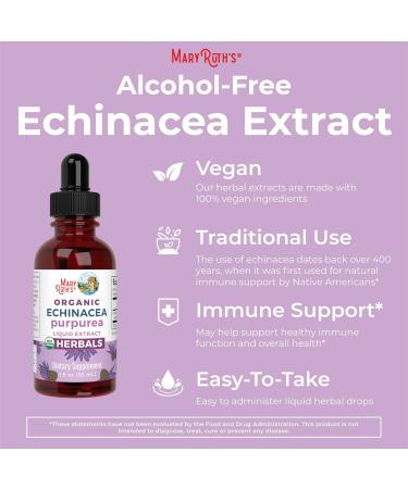 MaryRuth Organics Throat Spray (Unflavored) & Echinacea Purpurea Drops | USDA Organic Clean Label Project Verified | Vitamins for Throat Relief Immunity & Overall Health | Vegan Non-GMO - Buy Online on GoSupps.com