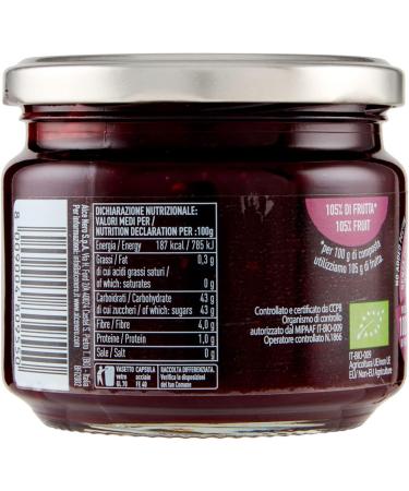 12 x Alce Nero Composta di Frutti di Bosco Biologica Bio Berry compote with organic strawberries blackberries blueberries red currants and raspberries 270 g - Buy Online on GoSupps.com
