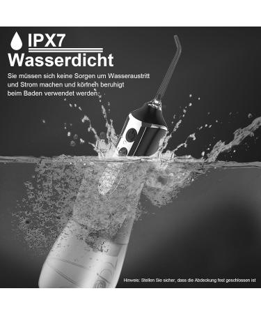 Portable Cordless Water Dental Flosser - Rechargeable IPX7 Teeth Cleaner for Travel & Home - Powerful Dental Oral Irrigator for Braces Care - Grey - Buy Online on GoSupps.com