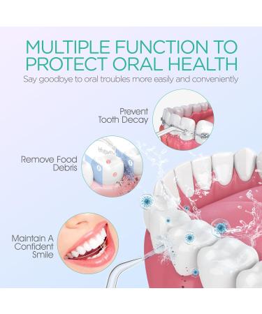 Portable Water Flosser - Mini Cordless Teeth Cleaner 3 Modes Rechargeable Travel Flosser IPX7 Waterproof - WF510 (Silver - Buy Online on GoSupps.com