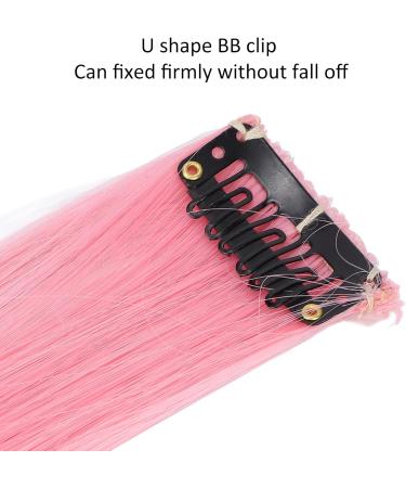 Colorful Lop Ears Wig Colorful Straight Hair Extensions Girls Daily Prom Hairpin (Light Pink) - Buy Online on GoSupps.com