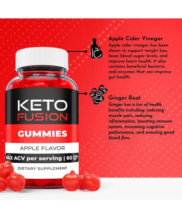 Keto Fusion ACV Gummies - Vegan Non GMO Ketosis Support - 60 Count - Buy Online on GoSupps.com