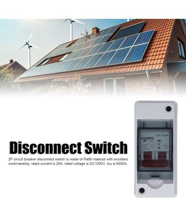 Buy 2P Photovoltaic System DC Miniature Circuit Breaker - IP65 Waterproof PV Disconnect Switch for Off-Grid Solar Power Systems PV Array & RV Solar - Buy Online on GoSupps.com