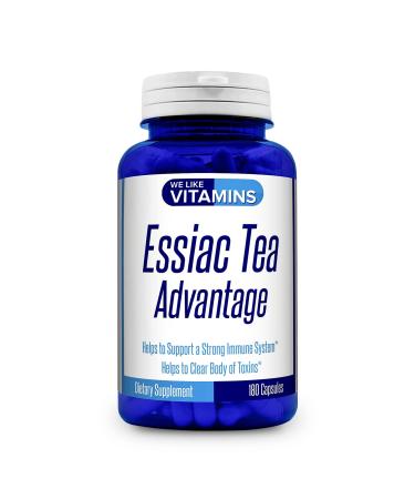 Essiac Tea Advantage 180 Capsules 900mg Eissac Herbal Supplement and Immune Booster with Essiac Capsules