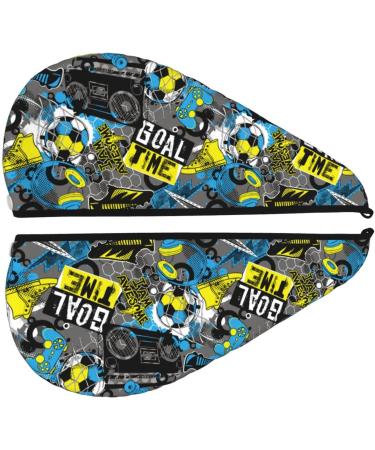 Hair Towel Wrap Quick Drying Turban & Buttoned Head Towel for Fast Hair Drying | Goal Time - Buy Online on GoSupps.com
