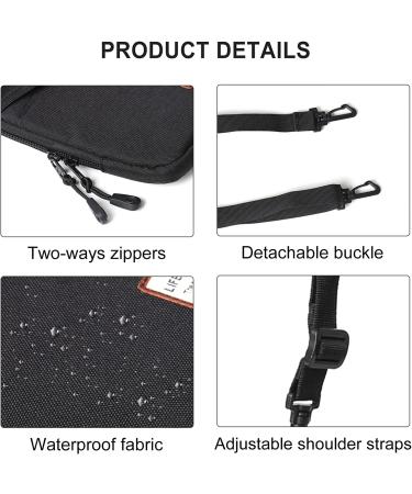 Mini Crossbody Shoulder Bag | Unisex Mini Messenger Satchel in Black - Buy Online on GoSupps.com