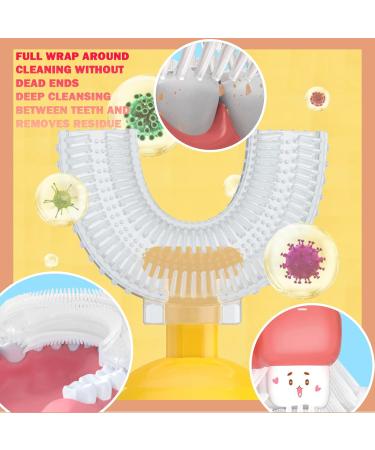 JSTHHT U-Shape Children's Toothbrush - Silicone Head Cartoon Design All-Round Massage Cleaning for Ages 2-6 - Buy Online on GoSupps.com