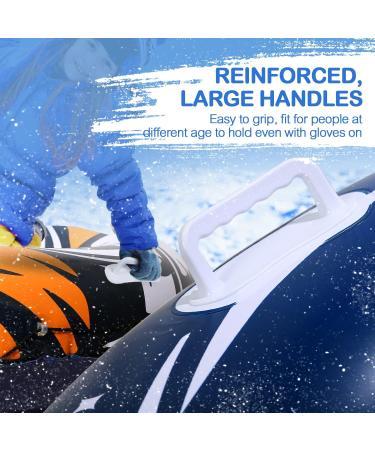 Large 47 Inch Snow Tube with 4 Snow Patches - Waterproof Inflatable Sled for Winter Fun | Space Theme, Heavy Duty K80 PVC Material, -30F Resistant - Buy Online on GoSupps.com