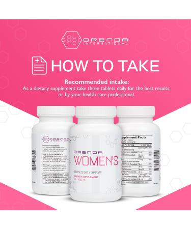 Orenda Women's Multivitamin -Blend, Dong Quai & Black Cohosh Vitamins, Minerals, Hormonal Balance, Immune and Heart Health - 90 Tablets - Buy Online on GoSupps.com