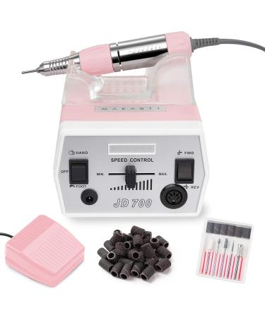 Makartt Electric Nail File Nail Drill for Acrylic Nails Gel 30000RPM Adjustable Speed Electric Manicure Pedicure Set for Gel Nail Polish Remover pink