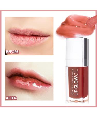 AIOBEECY Lip Glow Oil - Crystal Non-Sticky Plump Lip Gloss with Natural Cherry Oil (5pcs) - Buy Online on GoSupps.com