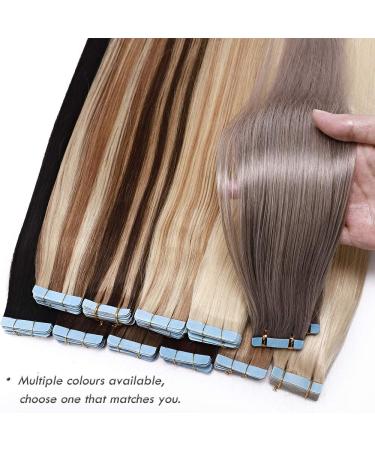 UK Fashion Shop: Remy Real Hair Tape Extensions - 20pcs #60 Platinum Blonde 45cm (50g) - Buy Online on GoSupps.com