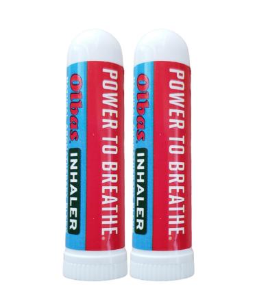 Olbas Inhaler Aromatherapy, Essential Oil Inhaler with Natural Oils, 0.01 Oz, 2 Pack, Pocket Sized Nasal Inhaler Stick for Clear Breathing and Sinus Relief