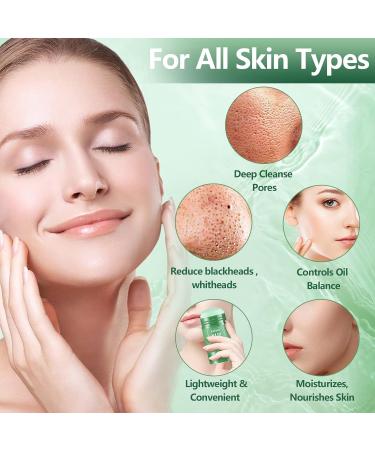 KISSIO Green Tea Mask Stick - Blackhead Remover & Deep Pore Cleansing Face Mask with Volcanic Mud Natural Cruelty-Free for All Skin Types 1.35oz - Buy Online on GoSupps.com