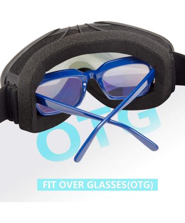 Karsaer Anti-Fog Ski Goggles with UV Protection | Matte Black Frame Red Mirrored Lens | Snowboard Goggles for Men Women Youth - Buy Online on GoSupps.com