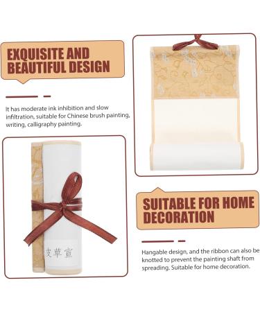 NUOBESTY Rice Paper Scroll Office Decor Wall Blank Scrolls Calligraphy Scroll Handwriting Chinese Painting Assorted Color 1 38X10X2.5CM - Buy Online on GoSupps.com