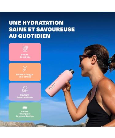 LXIR DRINK Flavored Water in Sugar Free Tablets - Multivitamin Drink - Rich in Vitamins C and B - Daily Hydration - Skin Beauty - Vitality - 60 Units - 5 Flavors + 1 Bottle Pink - Buy Online on GoSupps.com