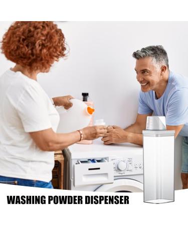 700/1100/1500/1900ml Airtight Laundry Detergent Dispenser With Measuring Cup - Washing Powder Dispenser | Clear Laundry Liquid And Powder Detergent Dispenser | Washing Powder Container Storage Bucket - Buy Online on GoSupps.com