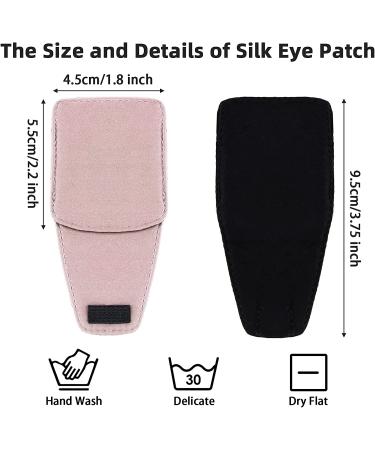 3-Piece Silk Eye Patch Set for Glasses | Protective Glasses Patch for Adults & Kids | Pink, Navy Blue, Black - Buy Online on GoSupps.com