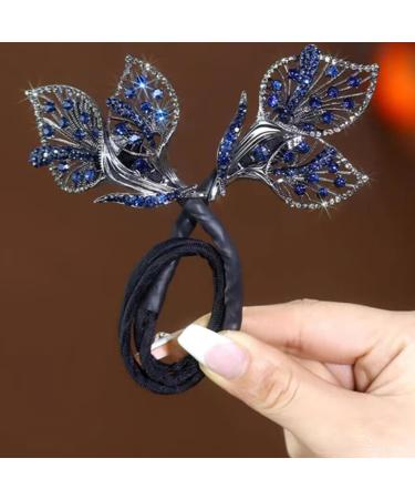 Rhinestone Flower Hair Clip Whale Tail Rhinestone Flower Hair Clip Ocean Blue Feather Hairpin Ins Style Elegant Lazy Hair Curler Elegant Hair Clip for Women. (L) - Buy Online on GoSupps.com