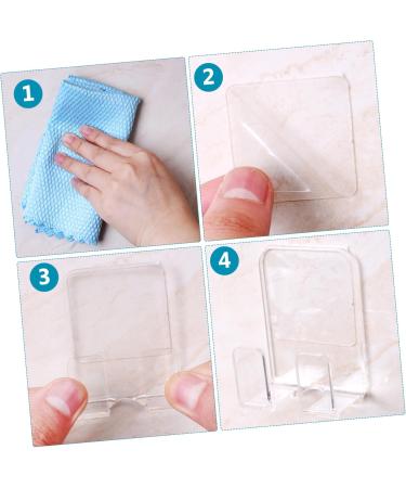 Hemoblo 3 Pack Transparent Razor Holder - Wall-Mounted Bathroom Organizer for Shower & Toothbrush - Acrylic Sticky Hook Accessories - Buy Online on GoSupps.com