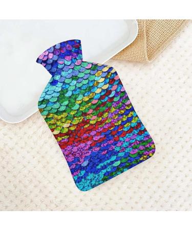 Sequin Hot Water Bottle with Plush Cover | Hand Warmer for Adults & Children | 26.5x15.3cm - International Shipping - Buy Online on GoSupps.com