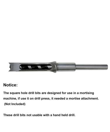 Square Hole Mortise Chisel Drill Bit Tools  HSS Woodworking Hole Saw Mortising Chisel Drill Bit Set Twist Drill  Different Sizes 1/4 5/16 3/8 1/2 9/16 5/8(6pcs) - Buy Online on GoSupps.com