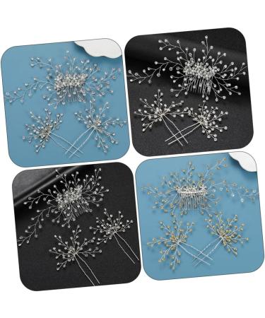 minkissy Pearl Hair Clip 3 Sets Bridal Headwear Rhinestone Hair Clip Wedding Bridal Hairpin Wedding Hair Side Comb s for Wedding Hair Teasing Comb Decor Hair Comb Zinc Alloy Bride Pearl - Buy Online on GoSupps.com