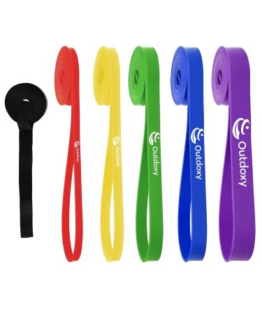 Resistance Bands Pull Up Assistance Bands Set of 5 with Door Anchor for Men & Women Heavy Duty Stretch Exercise Bands Resistance Bands for Working Out Muscle Training Portable
