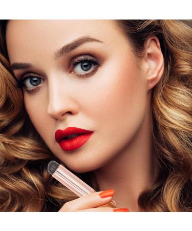 Lip Brush Reusable Lipstick Brush Makeup Brush Makeup Beauty Brushes Soft Travel Beauty Lip Brush Round Tip Silicone Lip Applicator Makeup Beauty Tool for Smoother and Fuller Lip Appearance Wood color - Buy Online on GoSupps.com