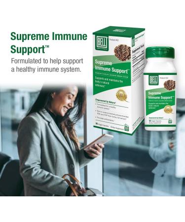 Bell Supreme Immune Support Mushroom Supplement Unique Blend with Turkey Tails Mushroom -A Natural Supplement for Immune Support Unique Blend | 90 Capsules Supreme Immune Support (Pack of 1) - Buy Online on GoSupps.com