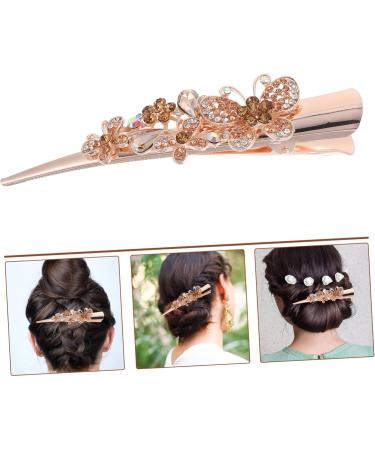 minkissy hair clips clip ins hair accessories hair barrettes hair jewelry hair bling rhinestone hair barrette fancy clips for women vintage horn clip crocodile skin hairpin Metal - Buy Online on GoSupps.com