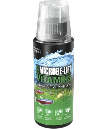 Microbe lift vitamins-118 ml-multivitamin additive including amino acids for fish & corals promotes health and well-being in the freshwater aquarium.118ml (4oz) - Buy Online on GoSupps.com