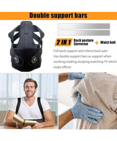 Posture Corrector and Back Brace for Men and Women Lumbar Spinal Support Adjustable and Breathable Back Straightener for Scoliosis and Hunchback Correction Back and Shoulder Pain (XL) - Buy Online on GoSupps.com