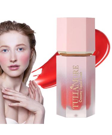 Liquid for Cheeks - Waterproof Super Dewy Liquid Stick Cream Face Natural Smudgeproof Long-Wearing Cream for Lips Eyes Cheek Fanelod 04#