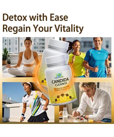 BENIX Candida Cleanse Herbal Gut Support Supplement with Oregano Wormwood & Black Walnut | Caprylic Acid Blend for Digestive Balance | 60 Vegan Capsules - Buy Online on GoSupps.com