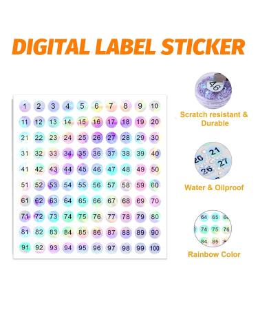 100 Nail Display Tips with Ring & Number Stickers - Transparent Nail Art Tip Rings for Salon Exercises - Buy Online on GoSupps.com