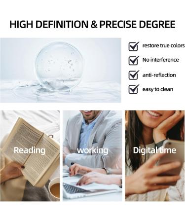 Kaeoisfu Super Light Oval Frame Reading Glasses | Blue Light Filter | Unisex Computer Reading Glasses - Buy Online on GoSupps.com