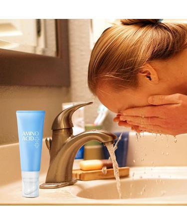  JPSDOWS Amino Acid Face Wash - Gentle Hydrating Facial Cleanser with Brush | 120g Oil Free Nourishing Face Wash for Oily Skin & Skin - Buy Online on GoSupps.com