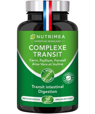 Laxatif Puissant BIO - Complexe de 5 Plantes + Pr biotiques - Contre Ballonnement & Constipation - Transit Naturel - Nutrimea - 90 G lules Vegan - Fabriqu en France
