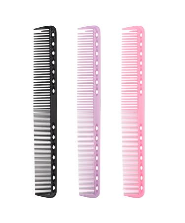 MEISH 3 Pieces Cutting Comb Hair Fine Tooth Comb Standard Teeth Clipping Comb Hair Styling Comb for Hair Barber Salon Hair Care Tools(3 Color) - Buy Online on GoSupps.com