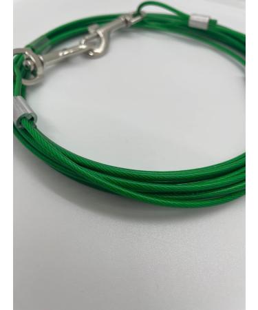 Tuff Tie Out Cable for Dogs Weather Resistant Tangle Resistant Extra Strong Horse Steel Snaps Durable and Long Lasting Made with Vinyl Coated Aircraft Cable (Tiny Up to 15 lbs 10 ft Length) - Buy Online on GoSupps.com