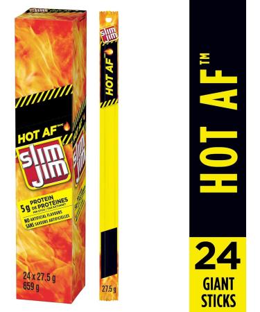 Slim Jim Giant - Hot (659g (24 x 27.5g) 1 Count) Hot AF Standup Caddy - Buy Online on GoSupps.com