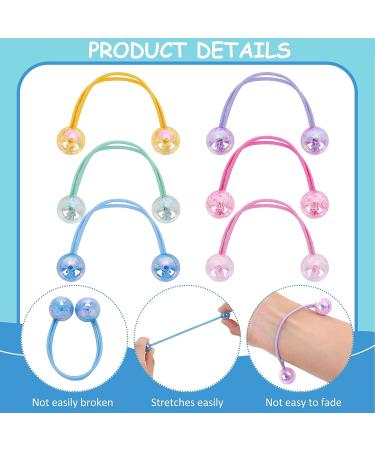 Lusofie 12 Pcs Ball Hair Ties - Acrylic Blingbling Ponytail Holders for Girls and Kids - Buy Online on GoSupps.com