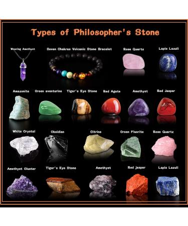 Purpledi 21pcs Chakra Stone Set - Healing Crystals & Gemstones for Meditation & Crystal Therapy - Buy Online on GoSupps.com