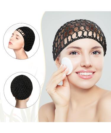 Black Mesh Crochet Hair Net Snood for Women - Sleep Cap & Hair Accessory - Buy Online on GoSupps.com
